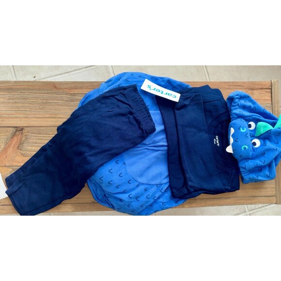 Carter’s Baby Boy Blue Dino Dinosaur Costume NEW 12 months - Picture 5 of 8